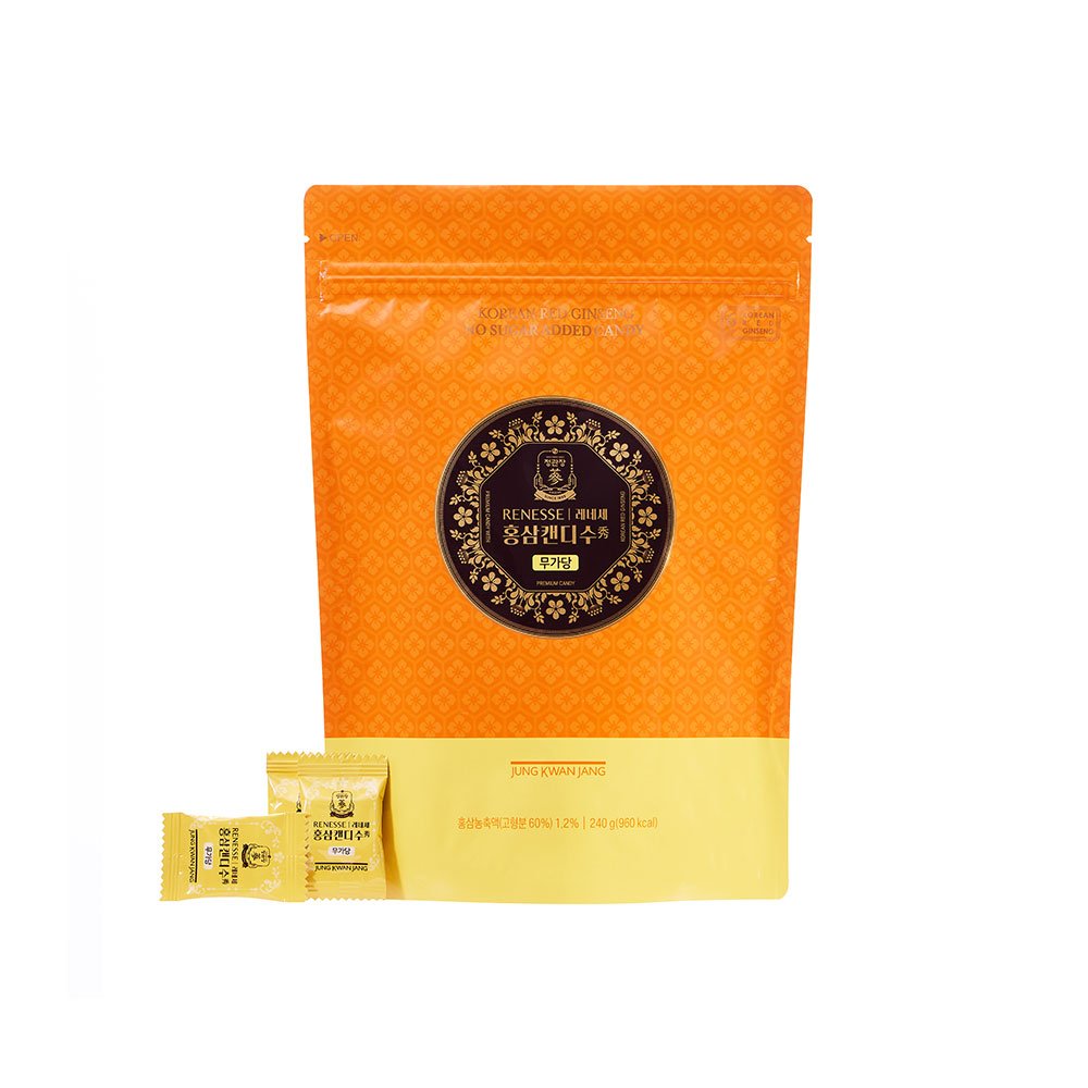 Jung Kwan Jang Renesse Korean Red Gingseng Candy Soo (Sugar-Free) 120g