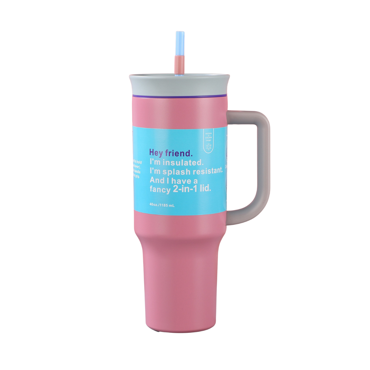 UrbanGrip™ 40oz Insulated Stainless Steel Tumbler with Handle