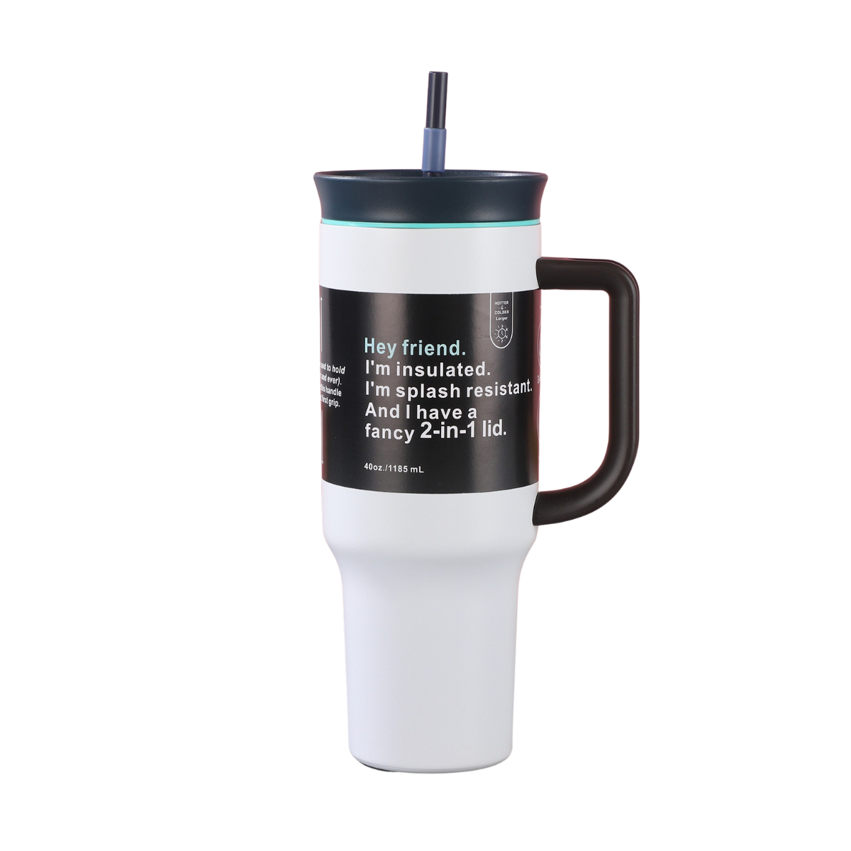 UrbanGrip™ 40oz Insulated Stainless Steel Tumbler with Handle