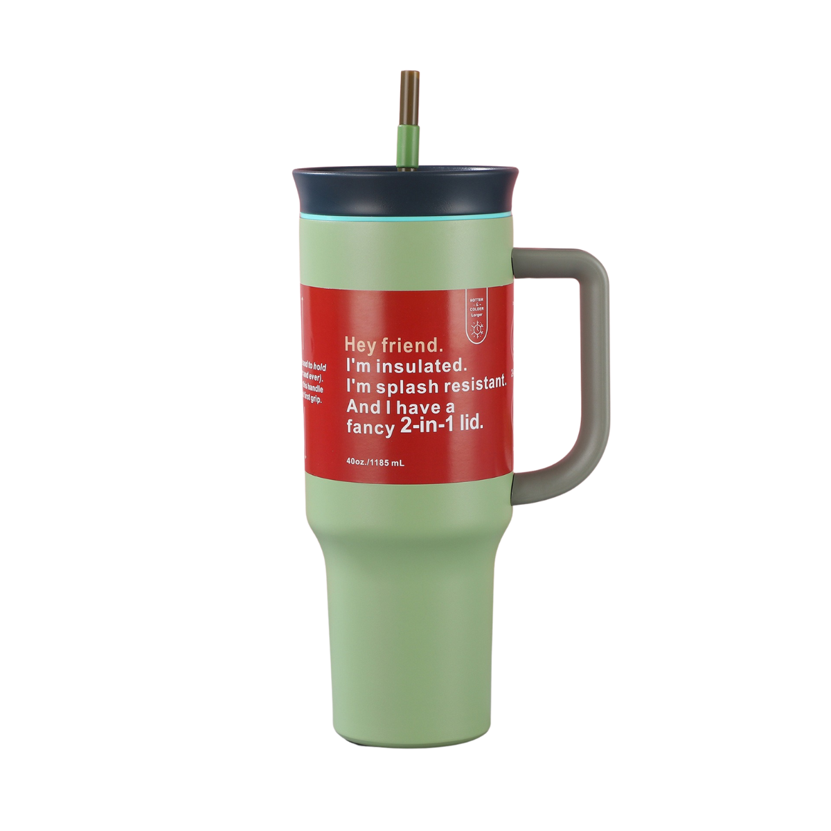 UrbanGrip™ 40oz Insulated Stainless Steel Tumbler with Handle