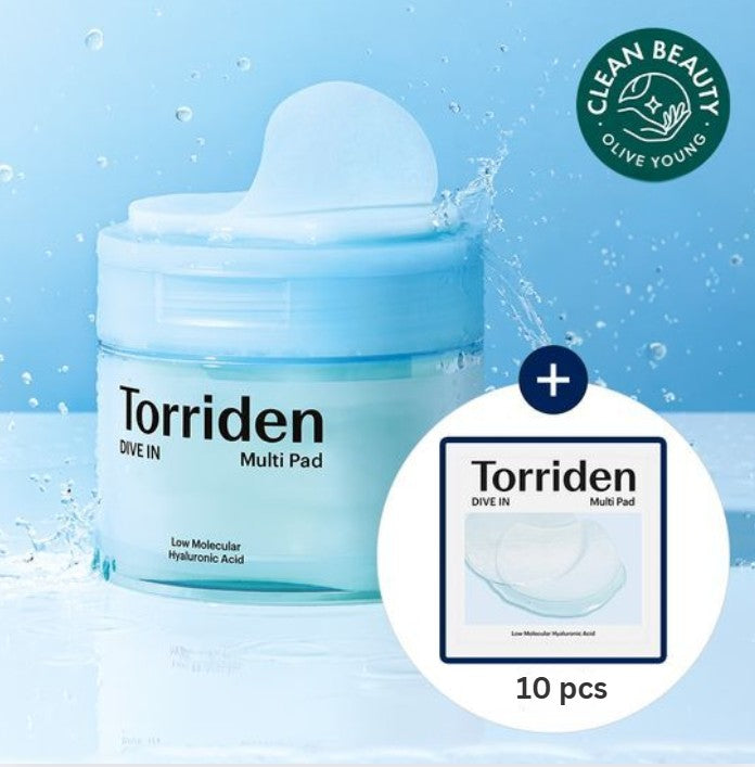 Torriden Dive In Low Molecular Hyaluronic Acid Multi Pad 90 Pads Special Set (80+10 Pads)