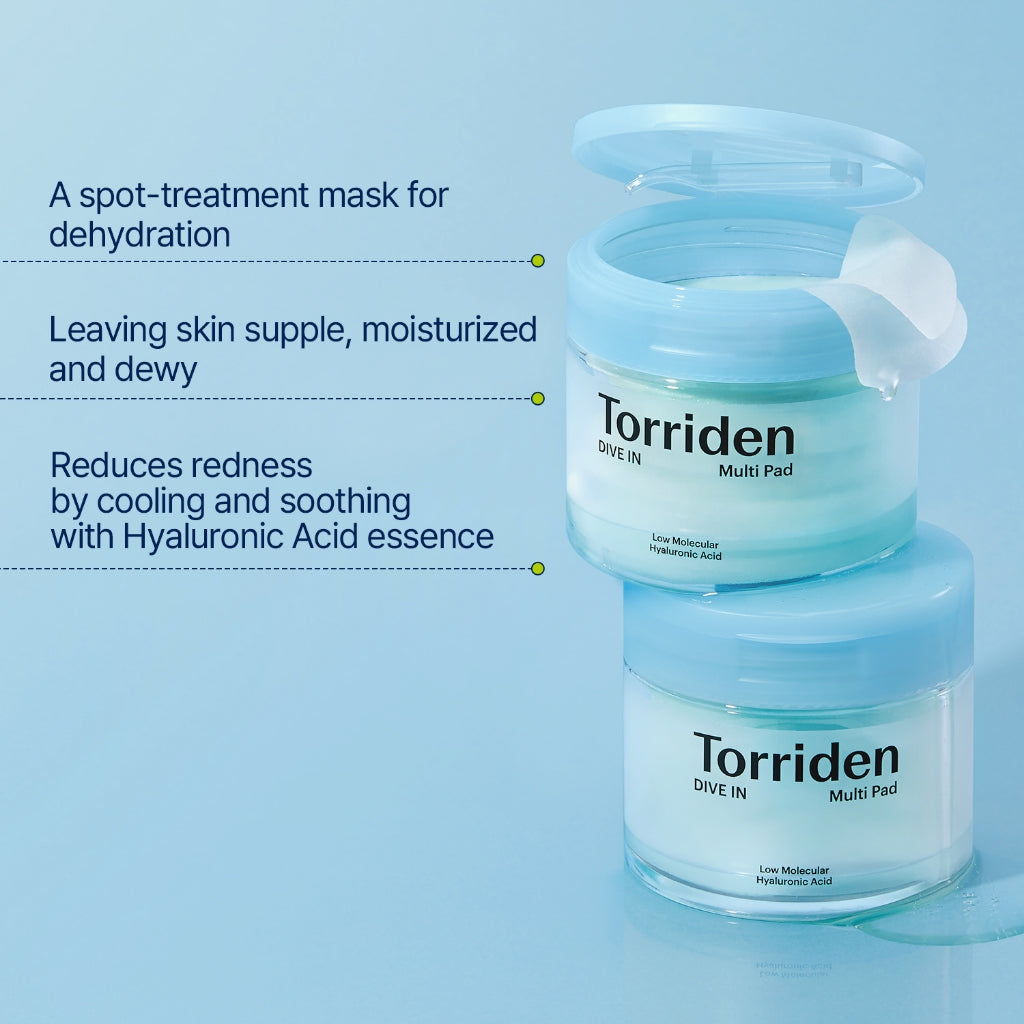 Torriden Dive In Low Molecular Hyaluronic Acid Multi Pad 90 Pads Special Set (80+10 Pads)