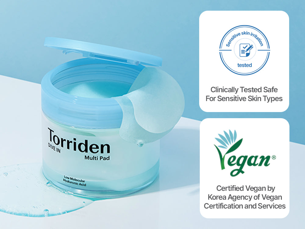 Torriden Dive In Low Molecular Hyaluronic Acid Multi Pad 90 Pads Special Set (80+10 Pads)