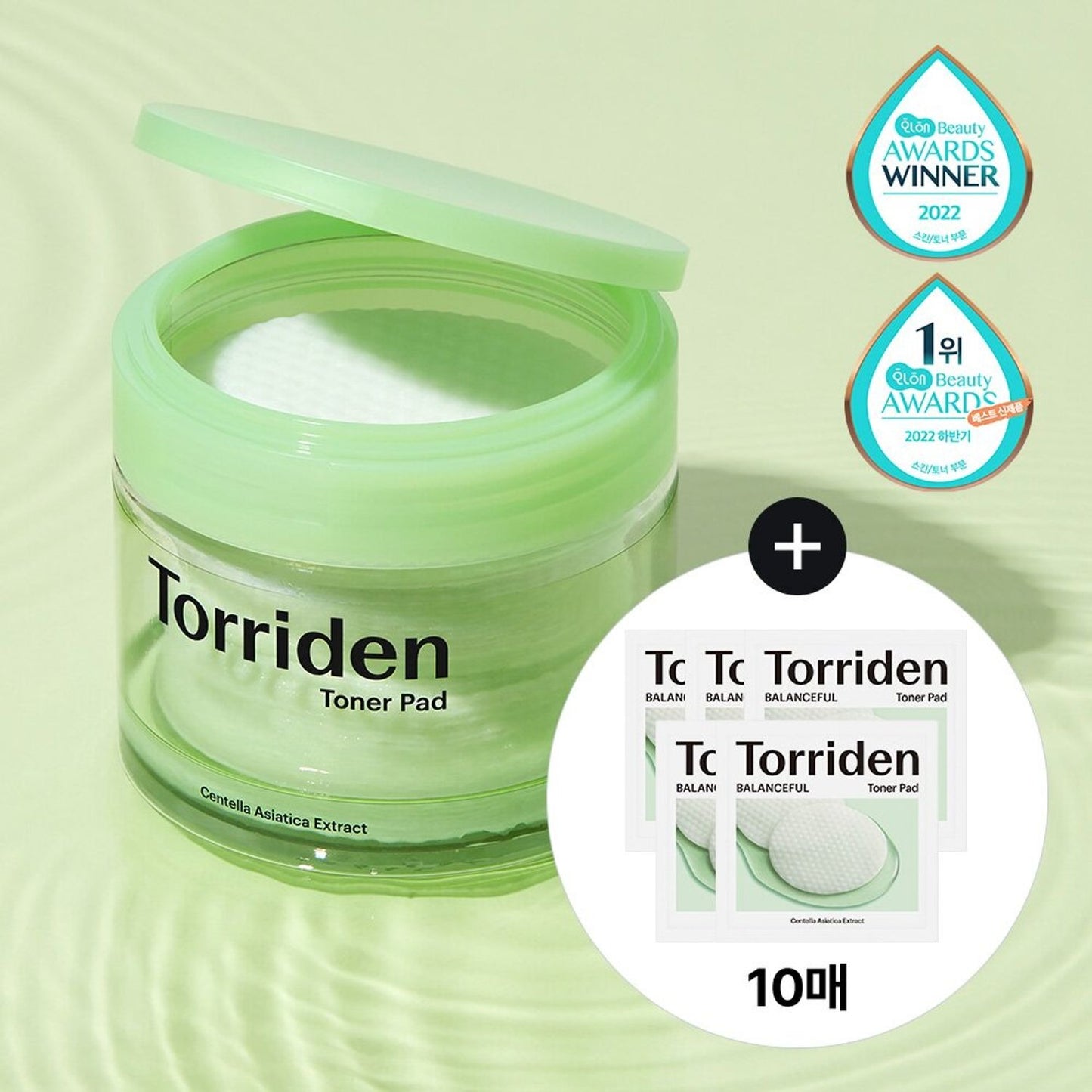 Torriden Balanceful Cica Toner Pad 60 Pads Special Set (60 +10 Pads)