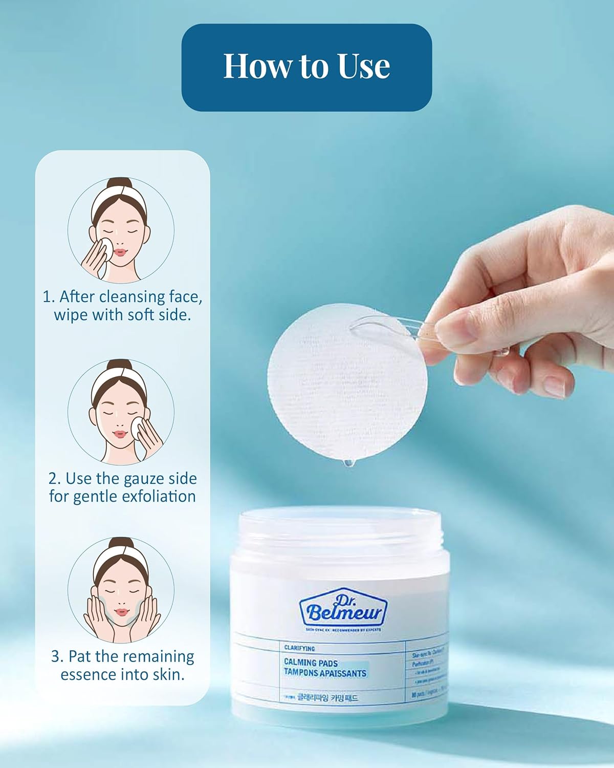 DR. BELMEUR CLARIFYING CALMING PADS (2pads,4ml)