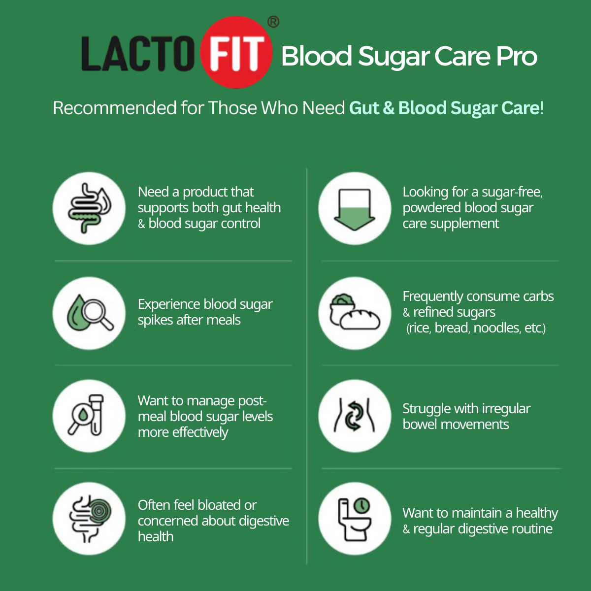 LACTO-FIT Blood Sugar Care Pro 30 Sticks (1-month supply)