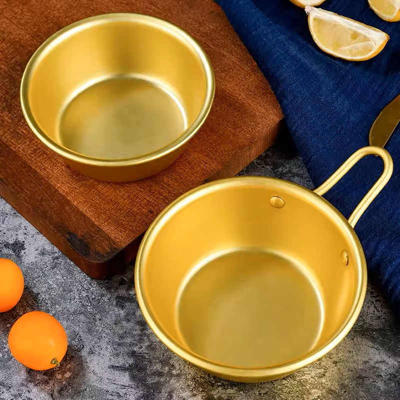 Korean Golden Cup (Makgeolli Cup) Korean Rice Wine bow