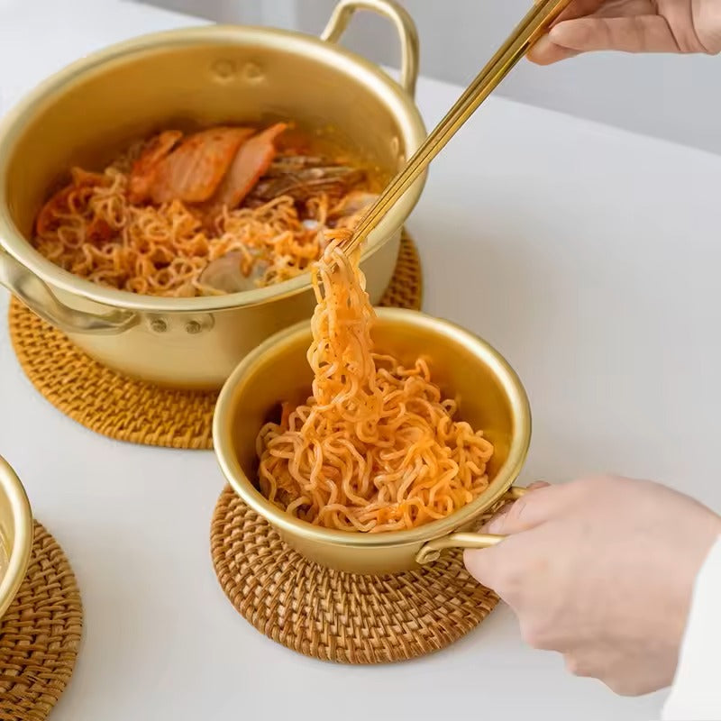 Korean Golden Cup (Makgeolli Cup) Korean Rice Wine bow