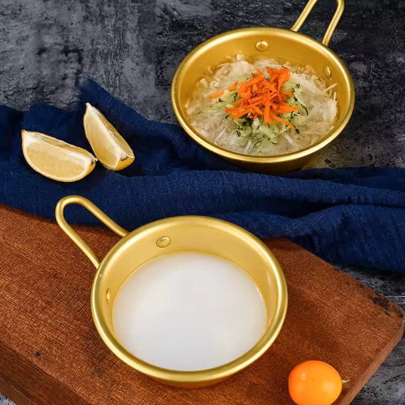 Korean Golden Cup (Makgeolli Cup) Korean Rice Wine bow