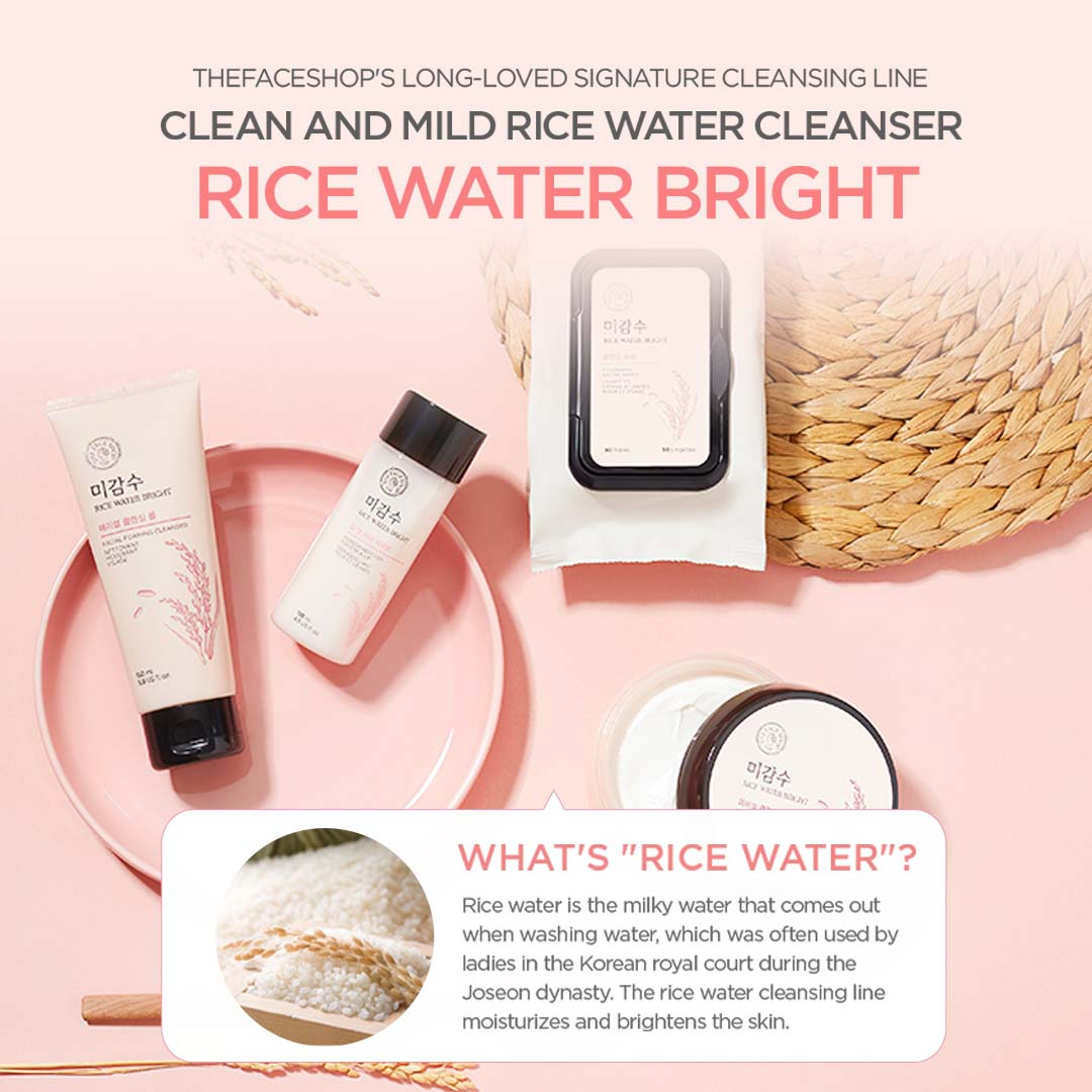 THE FACE SHOP Rice Water Bright Rice Bran Foaming Cleanser 150ml
