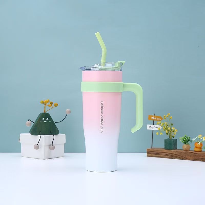 Pastel Handle Tumbler 40oz β With Straw & Lid | Office & Travel Mug