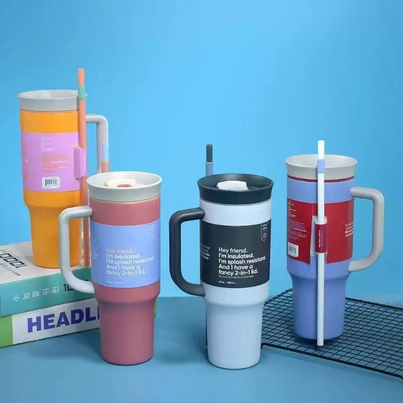 UrbanGrip™ 40oz Insulated Stainless Steel Tumbler with Handle