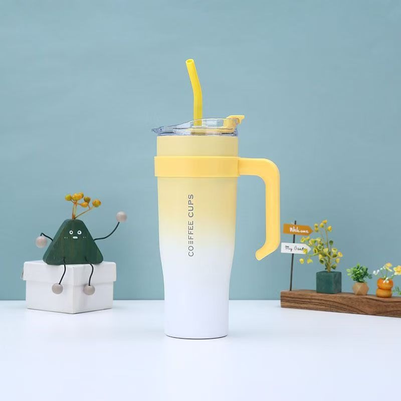 Pastel Handle Tumbler 40oz β With Straw & Lid | Office & Travel Mug