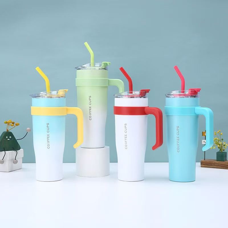 Pastel Handle Tumbler 40oz β With Straw & Lid | Office & Travel Mug