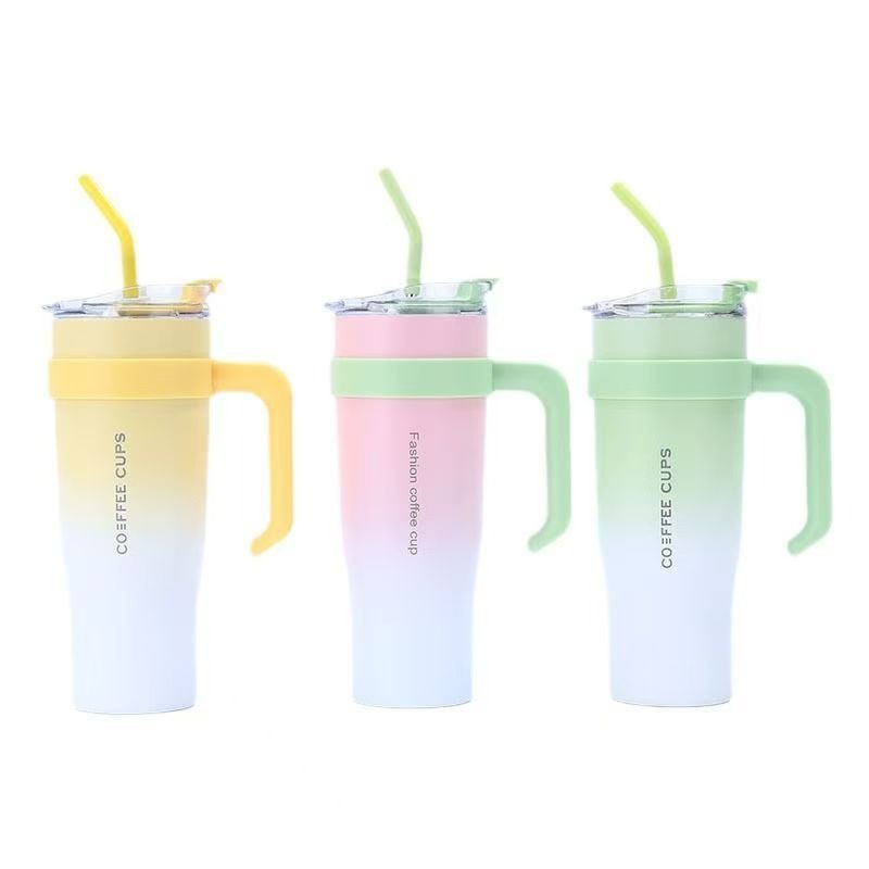 Pastel Handle Tumbler 40oz β With Straw & Lid | Office & Travel Mug