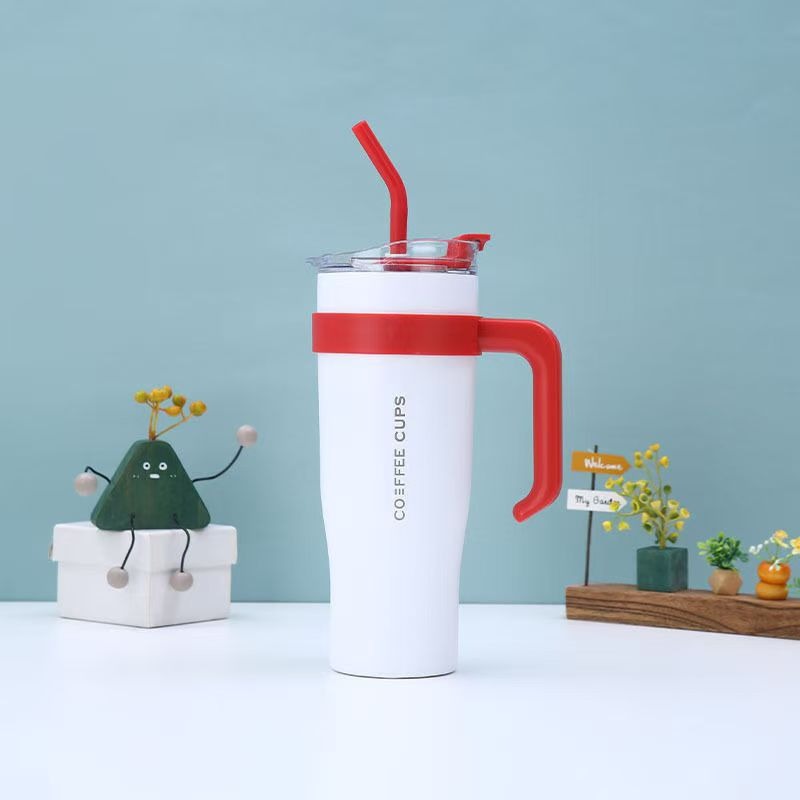 Pastel Handle Tumbler 40oz β With Straw & Lid | Office & Travel Mug
