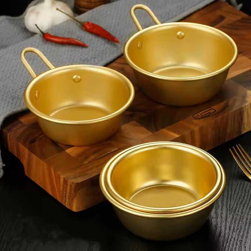 Korean Golden Cup (Makgeolli Cup) Korean Rice Wine bow