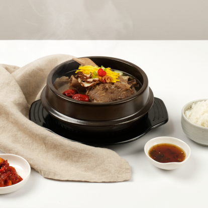 Korean Cray Pot with tray+ Lid (Ddukbaegi) Korean Stone Pot