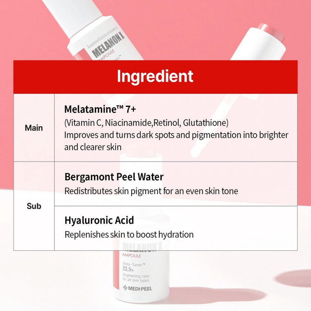 MEDI-PEEL Melanon X Ampoule 15ml – Visible Results in 7 Days