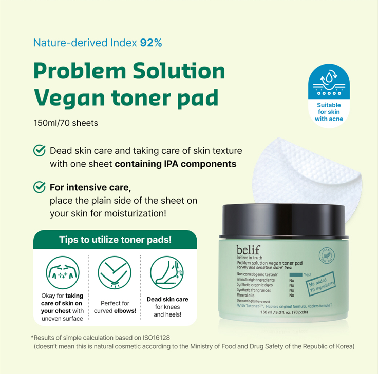 Belif Problem Solution Toner Pad (5ml/2 Pads * 5)
