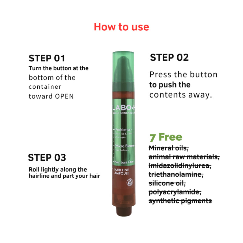 LABO-H Scalp Strengthening Clinic Hairline Ampoule 15ml + 15ml (+Shampoo 50ml)