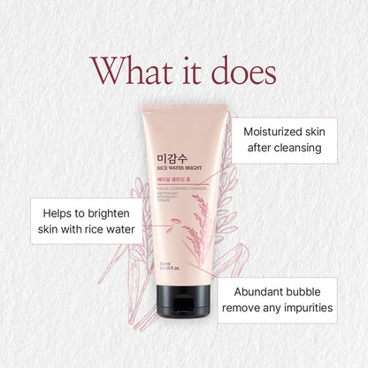 THE FACE SHOP Rice Water Bright Foaming Cleanser 150ml