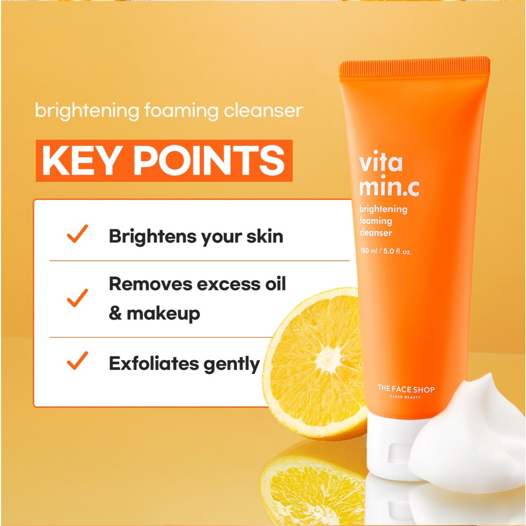 THE FACE SHOP Vitamin Brightening Foaming Cleanser 150ml