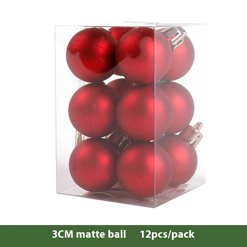 Christmas Decoration Red Ball Electroplating Plastic Christmas Tree Atmosphere Pendant