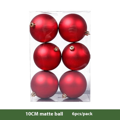 Christmas Decoration Red Ball Electroplating Plastic Christmas Tree Atmosphere Pendant