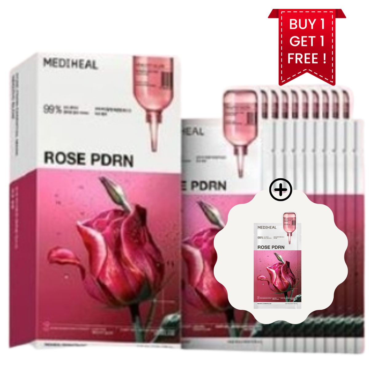 [New] MEDIHEAL Rose PDRN Essential Sheet Mask  1pc