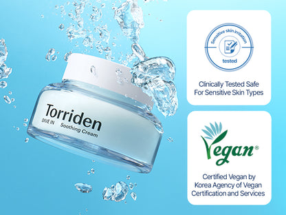 Torriden DIVE IN Low Molecular Hyaluronic Acid Facial Soothing Cream 100ml