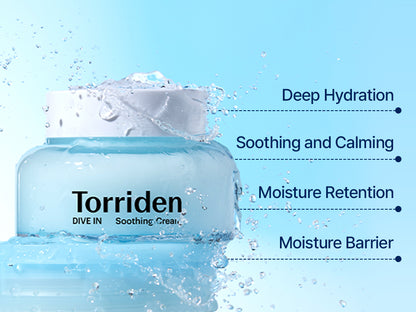 Torriden DIVE IN Low Molecular Hyaluronic Acid Facial Soothing Cream 100ml