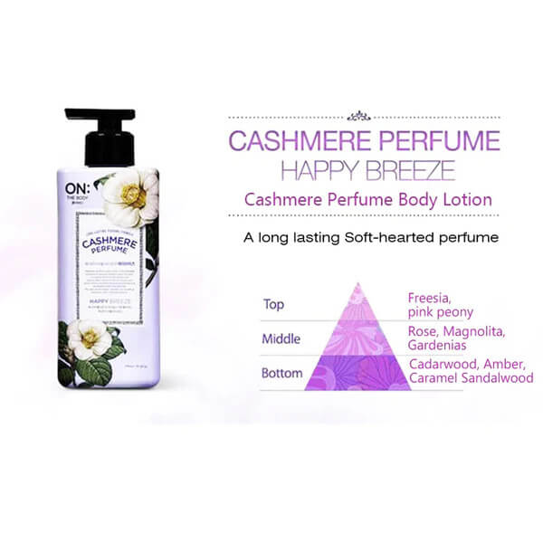 LG ON THE BADY Cashmere Perfume BODY LOTION 400ml