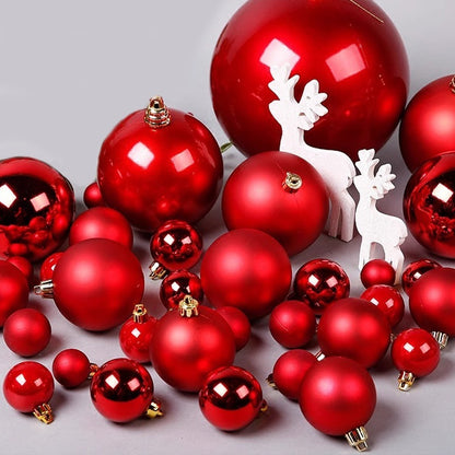 Christmas Decoration Red Ball Electroplating Plastic Christmas Tree Atmosphere Pendant