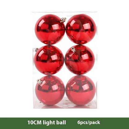 Christmas Decoration Red Ball Electroplating Plastic Christmas Tree Atmosphere Pendant