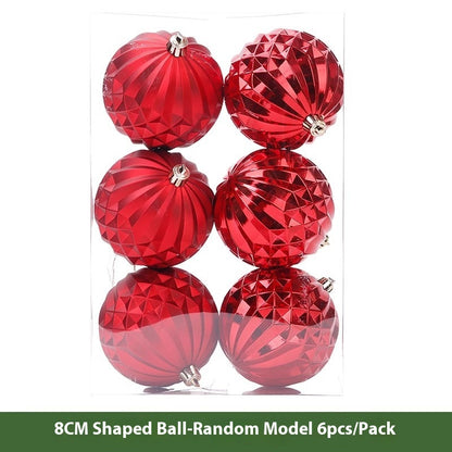 Christmas Decoration Red Ball Electroplating Plastic Christmas Tree Atmosphere Pendant