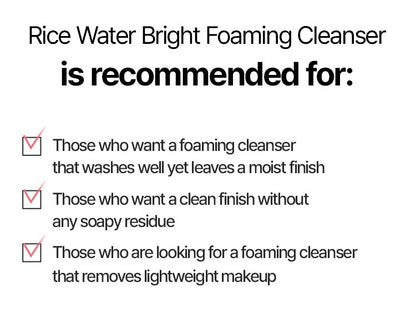 THE FACE SHOP Rice Water Bright Foaming Cleanser 150ml