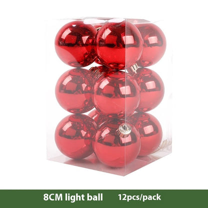 Christmas Decoration Red Ball Electroplating Plastic Christmas Tree Atmosphere Pendant