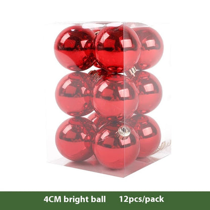 Christmas Decoration Red Ball Electroplating Plastic Christmas Tree Atmosphere Pendant