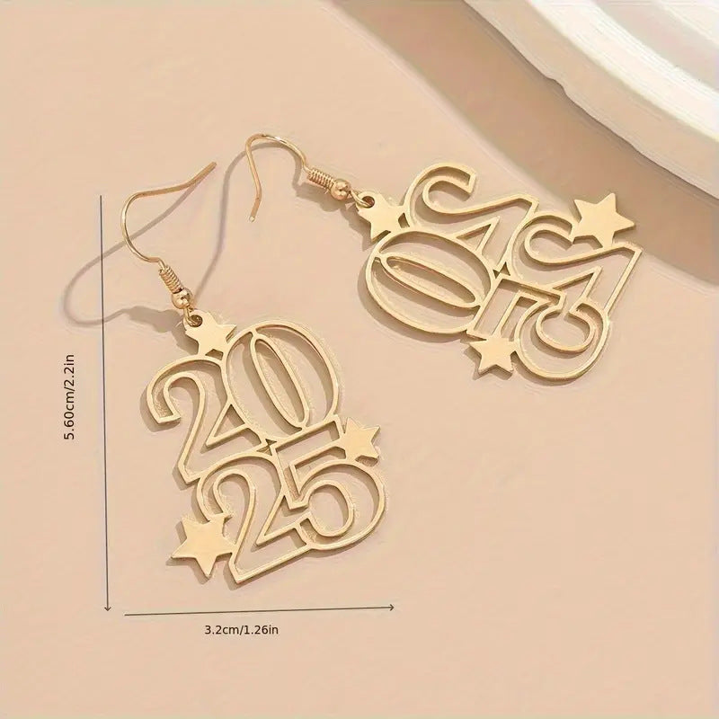 Digital Earrings Creative Fashion Galvanized Design