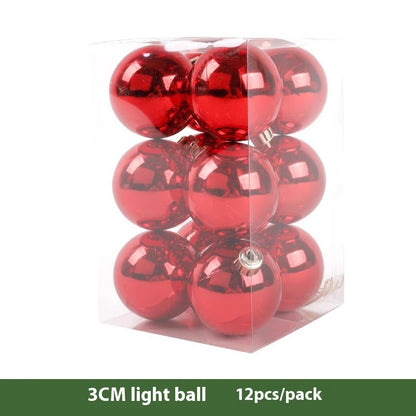 Christmas Decoration Red Ball Electroplating Plastic Christmas Tree Atmosphere Pendant