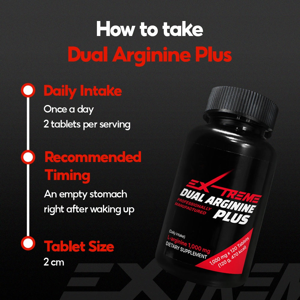 [Extreme] DUAL L Arginine PLUS - 1,000mg x 120T, 2 Months Supply