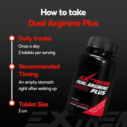 [Extreme] DUAL L Arginine PLUS - 1,000mg x 120T, 2 Months Supply