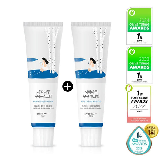 ROUND LAB Birch Juice Moisturizing Sunscreen 50ml+50ml Set