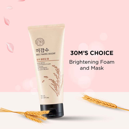 THE FACE SHOP Rice Water Bright Rice Bran Foaming Cleanser 150ml