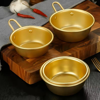 Korean Golden Cup (Makgeolli Cup) Korean Rice Wine bow