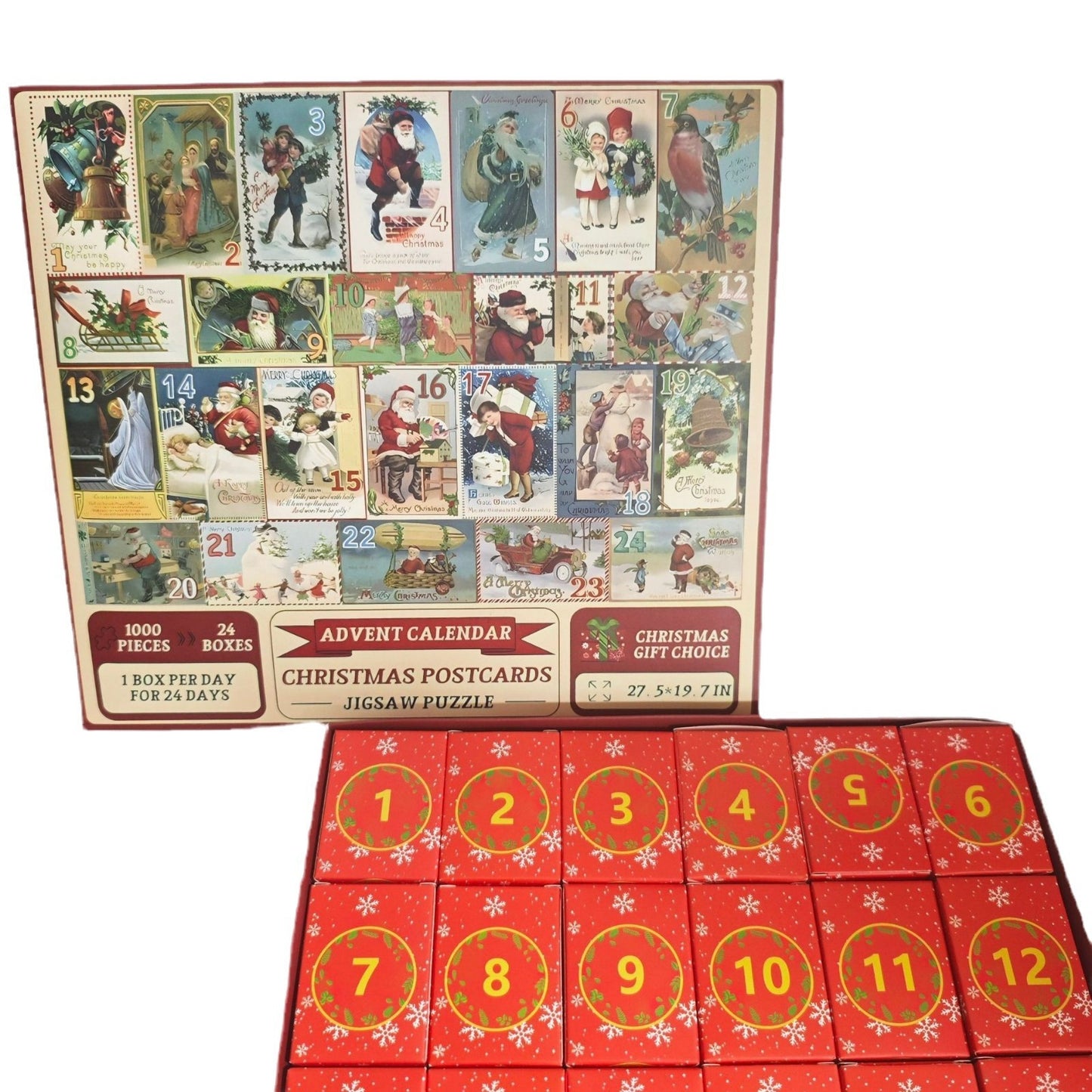 New 24 Boxes Christmas Advent Calendar Puzzle