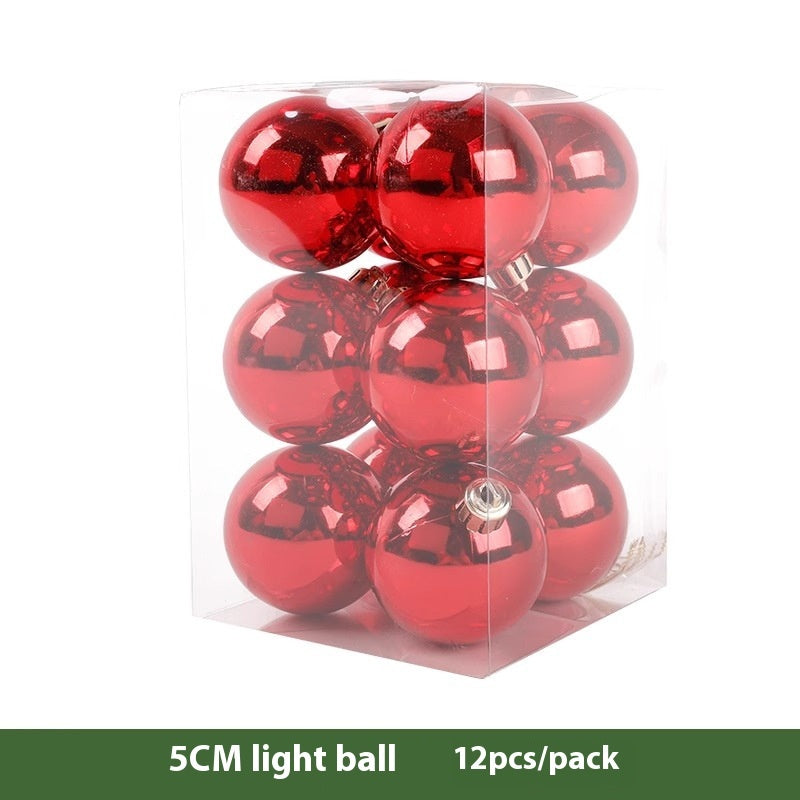 Christmas Decoration Red Ball Electroplating Plastic Christmas Tree Atmosphere Pendant