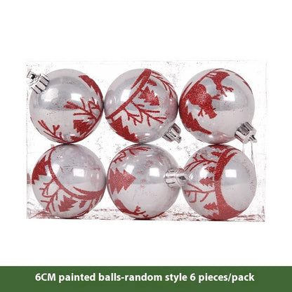 Christmas Decoration Red Ball Electroplating Plastic Christmas Tree Atmosphere Pendant