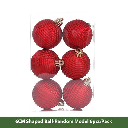 Christmas Decoration Red Ball Electroplating Plastic Christmas Tree Atmosphere Pendant